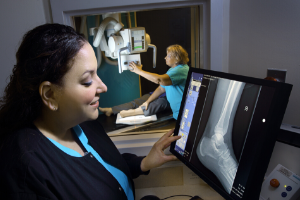 person getting a back scan