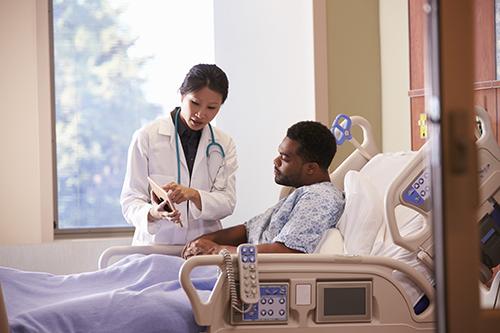 doctor talking to patient